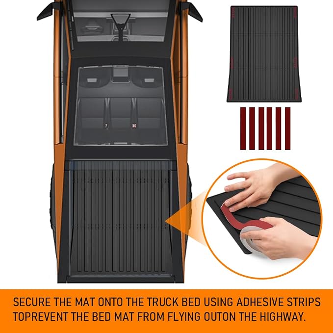 G-PLUS TPE Floor Mats Cargo Liner Fit Tesla Cybertruck 2023-2025 | All Weather Protection,Non-Slip,Custom Fit Floor Liner,TPE Full Coverage,1st & 2nd & 3rd & 4th Row,Black