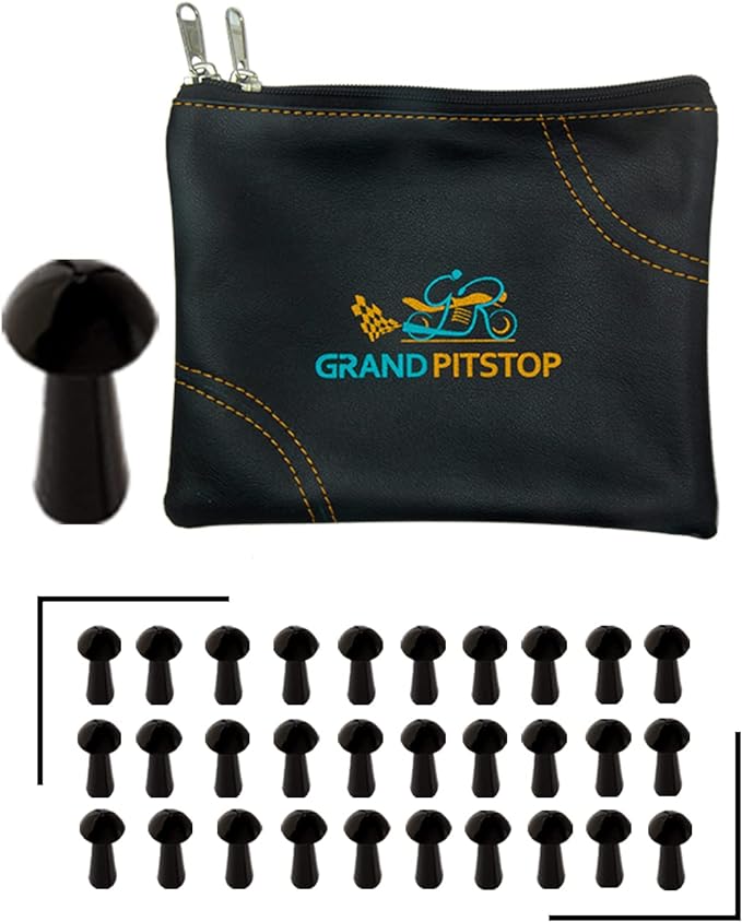 GRAND PITSTOP Replacement Mushroom Plugs for tubeless Tire Puncture Repair kit - for Cars, Motorcycles- Spare Plugs (30 Plugs)