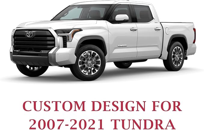 Coverado Tundra Seat Covers, Back Leather Car Seat Covers for Trucks, Automotive Seat Covers Protector Custom Fit 2007-2021 Toyota Tundra(Rear Seat Cover/Black)