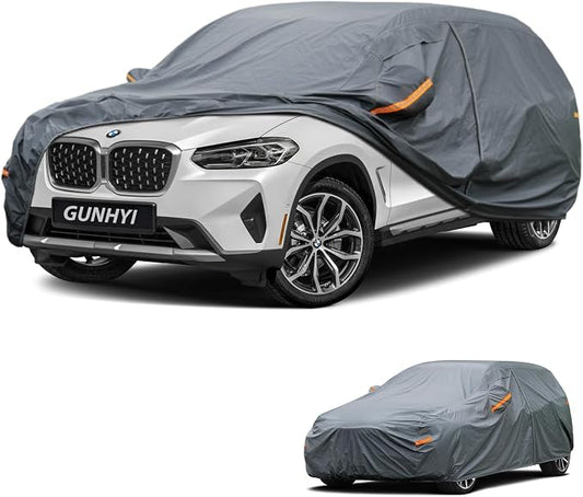 GUNHYI Premium Car Cover Custom Fit BMW X4, 16 Layers Heavy Duty Car Cover Waterproof All Weather with Zipper Door for Sun Rain Snow Dust Uv Protection