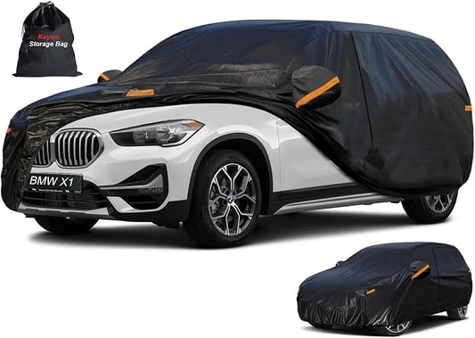 Kayme 7 Layers SUV Car Cover Custom Fit for BMW X1 (2009-2025) Waterproof All Weather for Automobiles, Outdoor Full Cover Rain Sun UV Protection.