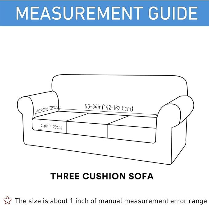 hyha Waterproof Couch Cushion Covers for Pets, Non Slip Sofa Cover for Dogs Washable, Soft Thick Stretch Jacquard Fabric, Sofa Slipcovers with Elastic Bottom (1 Piece for Large, Coffee)