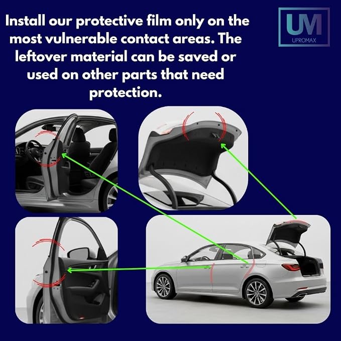 3 Door Edge Guard Paint Protection Film, Car Door Scotch Guard, PPF Precut, Universal Fit Cars, PPF, Door Protector, Clear Self-Healing Anti Scratch Guard