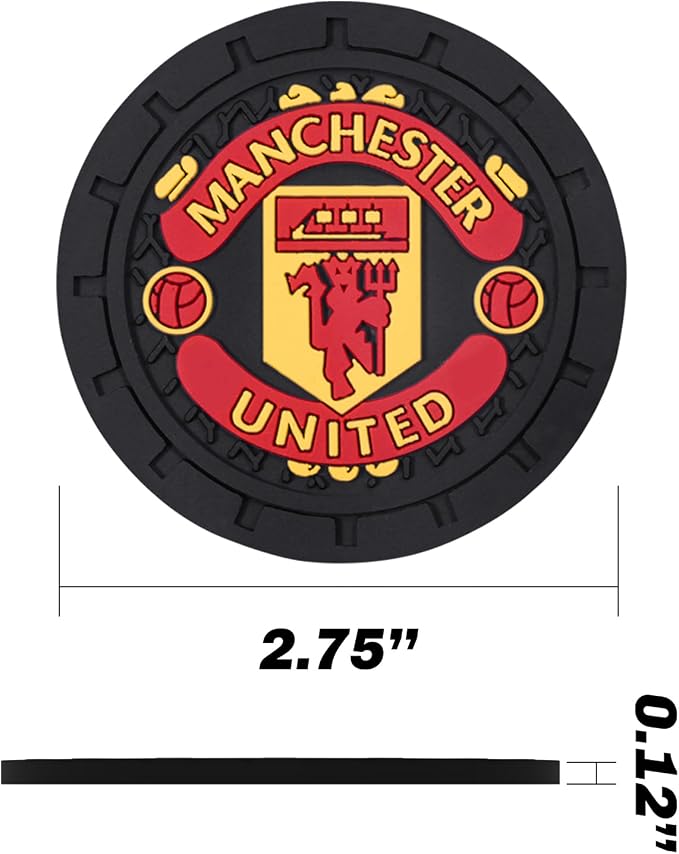 Cup Holder Insert Coaster for Manchester United UEFA UCL Fans,Anti Slip Car Cup Coaster Interior Accessories