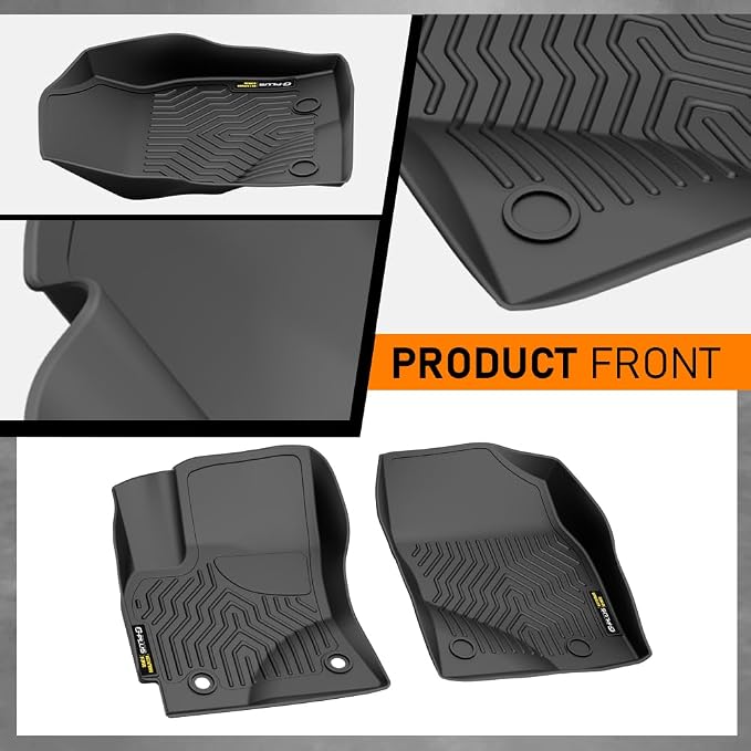 G-PLUS Floor Mats Fit Toyota Corolla 2014-2019 W/Automatic Transmission | All Weather Protection,Non-Slip,Custom Fit Floor Cargo Liner,TPE Full Coverage,1st & 2nd Row,Black,3PCS