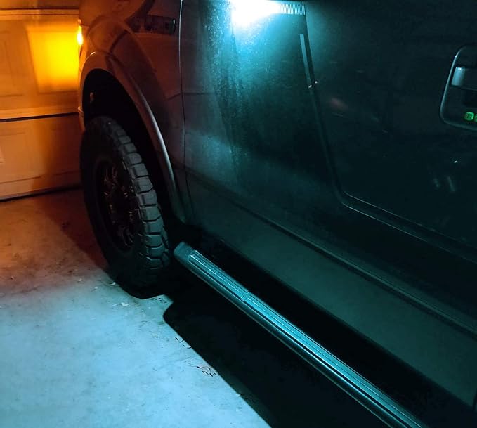 iJDMTOY Ice Blue LED Under Side Mirror Puddle Lights Compatible With Ford F150 Raptor Edge Explorer Flex, Lincoln Navigator Mark LT MKX etc. (Powered by 18 pcs Aqua SMD LED Lights)