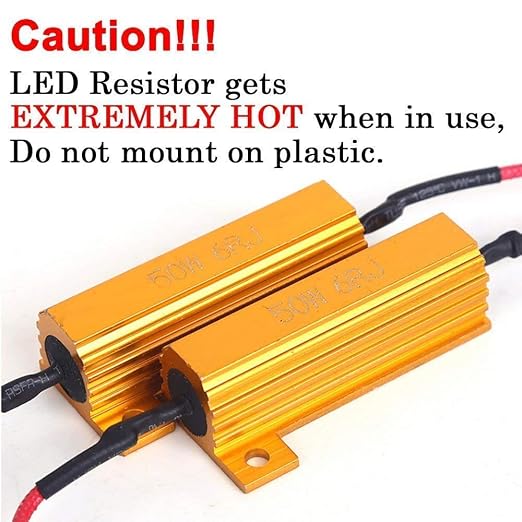 O-NEX LED Resistor Kit 7443 Turn Signal Bulb Relay Harness Adapter Anti Flicker Error Decoder Warning Canceller