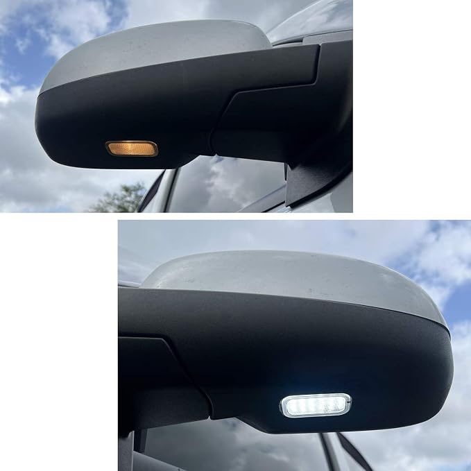 iJDMTOY White 18-SMD Full LED Under Side Mirror Puddle Lights Compatible With 2007-2014 Chevrolet Avalanche Silverado Suburban/Tahoe, GMC Sierra Yukon, Cadillac Escalade, etc
