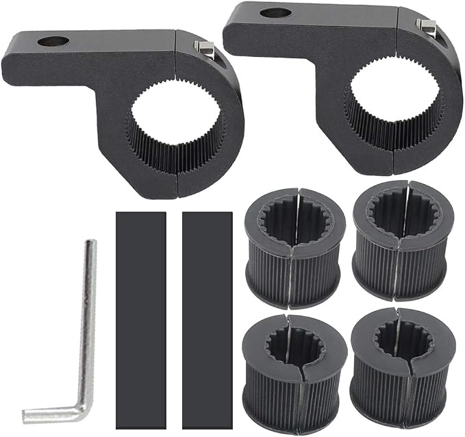 Motorcycle Bull Bar Mounting Bracket 2PCS Horizontal Light Mount Clamp Kit for 0.75" /0.87"/1.1"/1.25" Tubes fit for LED Driving Lights, Spotlights Fits Truck, ATV, & Motorcycle Crash Bars