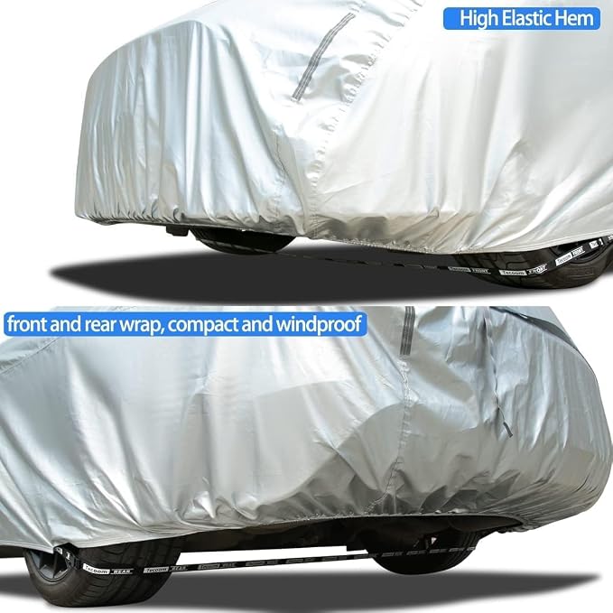 Tecoom Car Cover Windproof for All Weather, Fit for Mazda MX-5, Alpine A110, Audi TT Coupe, Toyota GR86, Subaru BRZ, Nissan 370Z, Porsche 718, BMW Z4 etc, 167-172" Length Coupe/Convertible/Sport Car