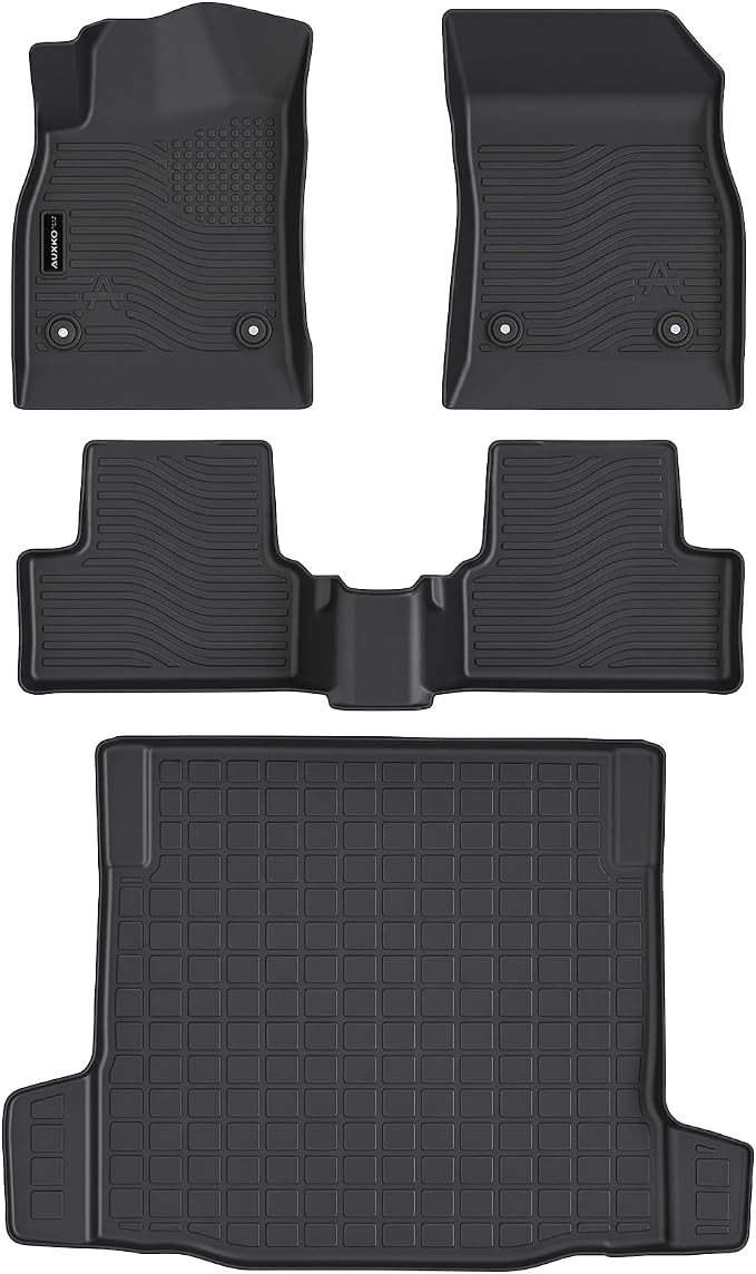 Auxko All Weather Floor Mats Cargo Mat Fits for Chevy Cruze 2011-2015 & Cruze Limited 2016 TPE Liners All Season Accessories Guard Odorless Anti-Slip Floor Liners Trunk Tray