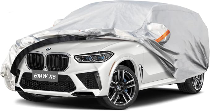 GUNHYI 6 Layers SUV Car Cover Custom Fit BMW X5 (2007-2026) Waterproof All Weather, Heavy Duty Outdoor Snow Sun Rain Uv Protection (Ships from US Warehouse, Delivery 3-8 Days)