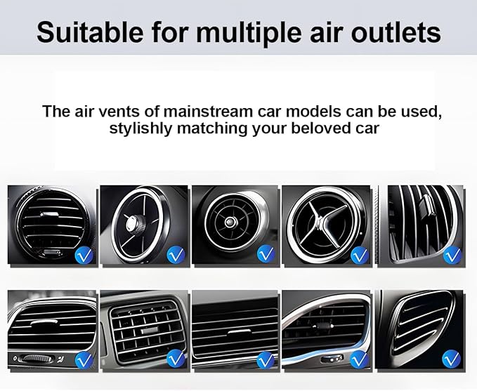 Osilly Bling Car Air Vent Clips, 4PCS/2Set Flower Rhinestone Vehicle Air Outlet Clamp, Sparkly Diamond Automotive Interior Vent Clip Charm Decor Accessories, Universal for SUV Truck RV (Golden)