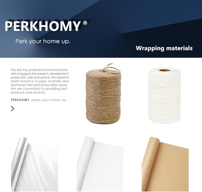 PerkHomy Clear Cellophane Wrap Roll 35" x 70' 3 Mil Thick Cellophane For Gift Basket Treats Goodie Wrapping Craft Flower Bouquet Plastic (Clear, 70ft (35in Width))