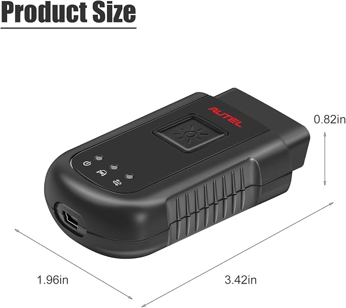 Autel MaxiSYS VCI100 Compact Bluetooth, Maxivci V100 Wireless Diagnostic Interface, Vehicle Communication Interface, OBD2 Connector Adapter Dongle, Compatible for MS906BT MK906BT