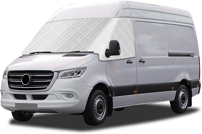 Windshield Sun Shade for Mercedes Sprinter 2019-2026, External 5-Layer Reflective Sunshade for 2019-2026 Mercedes-Benz Sprinter VS30