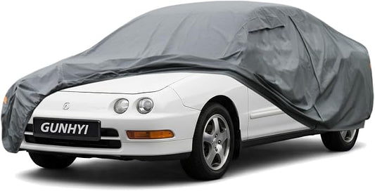GUNHYI Premium Car Cover Custom Fit Acura Integra Coupe(1986-2001), 16 Layers Heavy Duty Car Cover Waterproof All Weather with Zipper Door for Sun Rain Snow Dust Uv Protection
