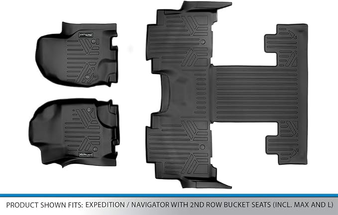 MAXLINER Floor Mats 3 Row Liner Set Compatible with 2018-2025 Ford Expedition