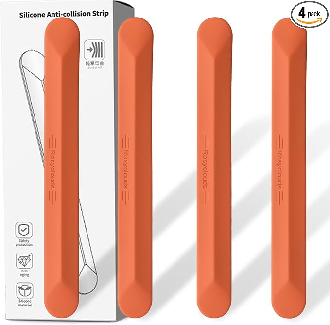 muekzu Silicone Car Door Edge Guard Trim Molding Crash Scratch Protector Scratch Guard for Car,Sedans,Truck,SUV 4PCS (Orange)
