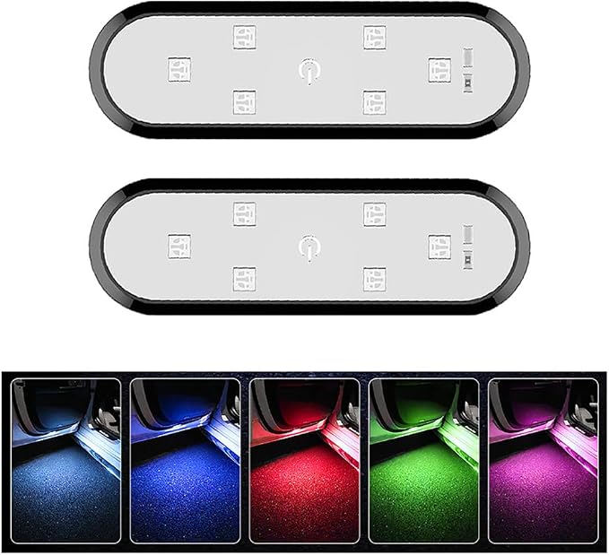 2 Pcs Car Door Light Wireless Door Anti-Collision and Anti-Rear-end Light | Wireless Door Lighting Ambient Welcome Courtesy Light, LED Colorful Flashing Light, Universal Car Door Light