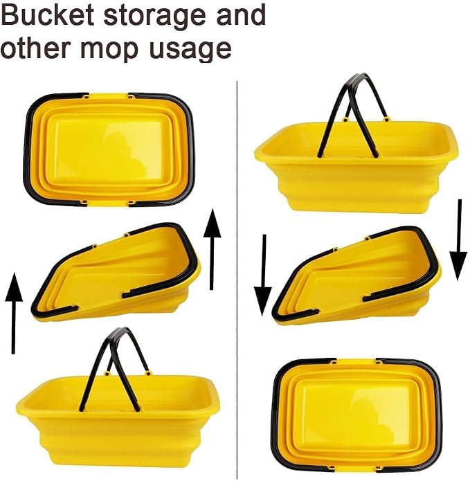 Window Cleaning Kit, 56-Inch Squeegee & 10L Collapsible Bucket | Squeegee & 10L Bucket