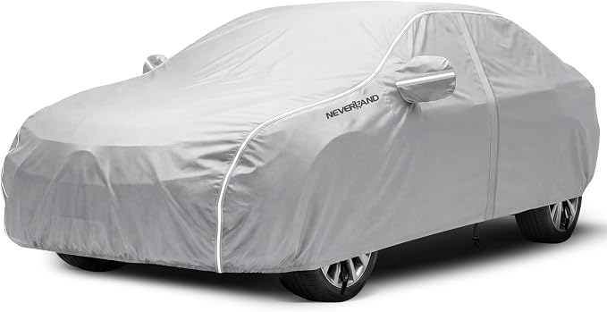 NEVERLAND Car Cover Waterproof Heavy Duty All Weather Protection Snow Anti-UV Windproof Outdoor Full Car Cover