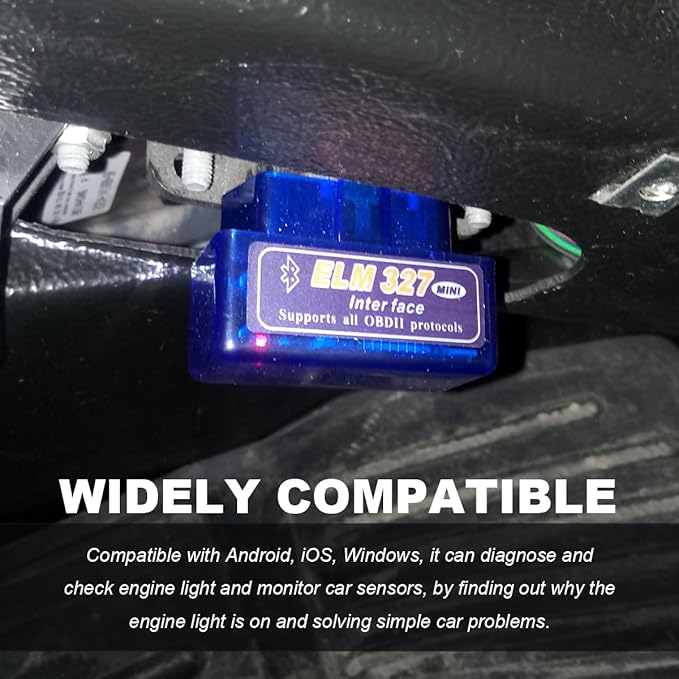 KVAEY 2 PCS OBDII Car Auto Diagnostic Scanner, ELM327 Automotive Bluetooth Scan Tool and Code Reader, Professional Car Bluetooth Engine Fault Code Reader, Universal Car Accessories (2 PCS)