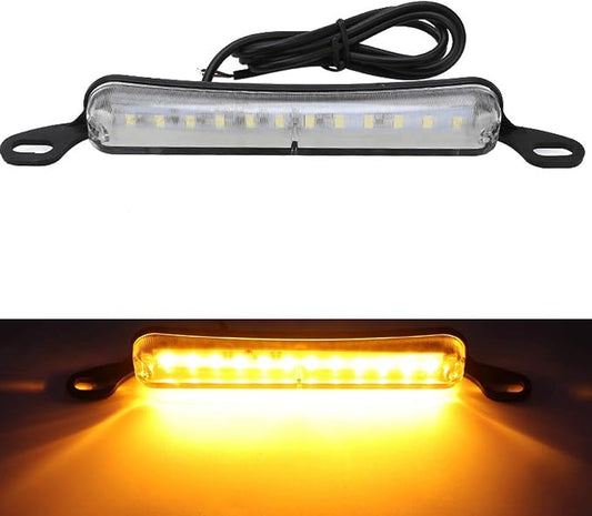ANKIA Universal 12 LED License Plate Light for Car Trailer UTV ATV Truck RV Boat - Running Lamp, Reverse and Tail Light Assembly (Amber)