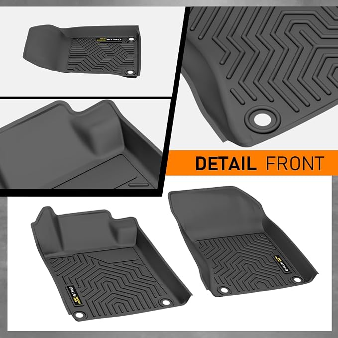 G-PLUS TPE Floor Mats Fit Nissan Altima 2019-2025 Black 3PCS | 1st & 2nd Row Full Set TPE Floor Liners, All Weather Protection, Fit Nissan Altima 2019-2025, Easy To Clean, Custom Fit