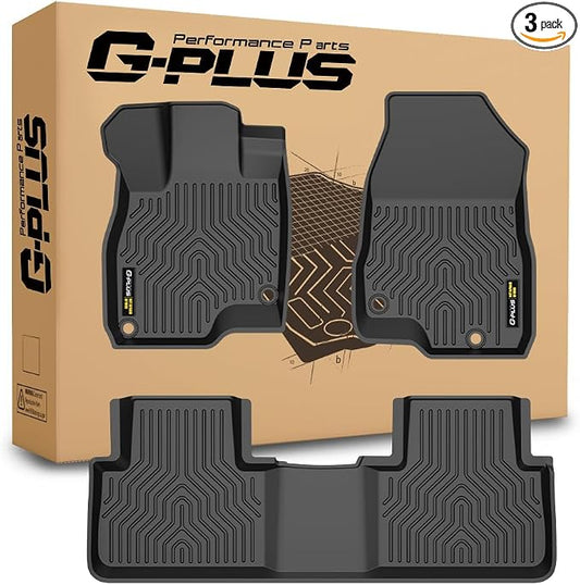 G-PLUS TPE Floor Mats Compatible with Acura RDX 2019-2025 | All Weather Protection,Non-Slip,Custom Fit Floor Cargo Liner,TPE Full Coverage,1st & 2nd Row,Black,3PCS