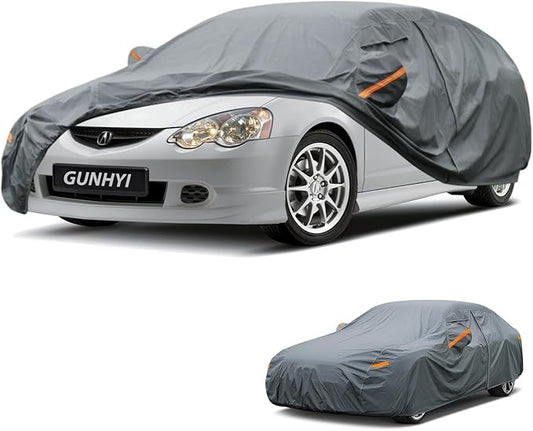 GUNHYI Premium Car Cover Custom Fit Acura RSX Type-S, 16 Layers Heavy Duty Car Cover Waterproof All Weather with Zipper Door for Sun Rain Snow Dust Uv Protection