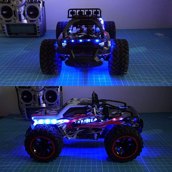 LED Light Strip for RC Fixed Wing Airplane Flying Wing Plane AR Wing Drone Model Car Truck (Blue)
