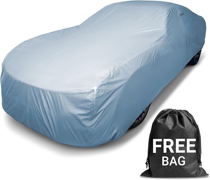 iCarCover 15-Layer Car Cover Waterproof All Weather | Premium Quality Car Covers for Automobiles, UV Protection, Nissan 280ZX, Ford Mustang, Thunderbird, Corolla Hatchback, Size C19 (See Size Chart)