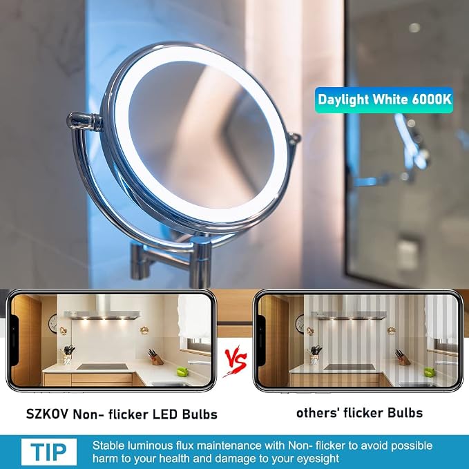 2-Pack 4W LED Bulb for Cosmetic Vanity Makeup Mirror with Single Double Sided Lighted Magnification 120V Mirror Replacement Bulbs 40W Equivalent Daylight White 6000K
