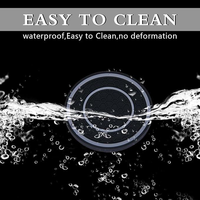 2 Pack Car Coasters for Cup Holder, 2.75 Inch Universal Auto Waterproof Coasters Silicon Insulation Cup Mats,No-Slip Anti Dust Insert Coaster for Woman Man, Suit for Vehicle Interior (2, Gray)