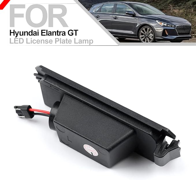 2pcs Xenon White LED License Plate Lights for Hyundai Elan'tra GT Sonata Number Plate Lamp Assembly Replacement Error Free Led Rear Tag Lights OEM Tag Lamp Assembly