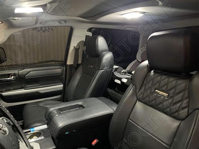 AUTOGINE Super Bright 6000K White LED Interior Light Bulbs Kit Package for 2007-2019 2020 2021 Toyota Tundra + Install Tool