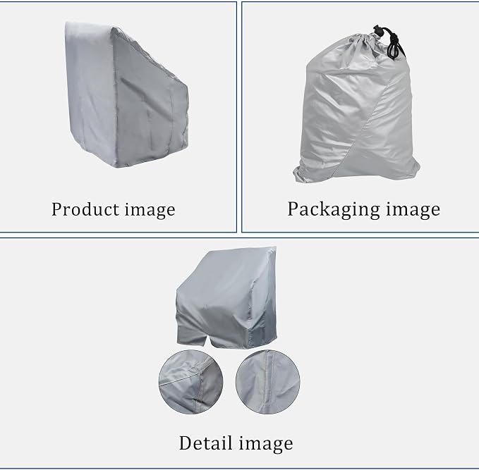 WFLNHB Boat Center Console Cover Heavy Duty 600D Replacement for Carolina Skiff Boston Whaler Bay Pro Wellcraft-Grey