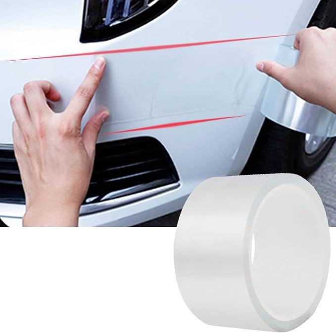 ToLanbbt Car Door Edge Guard Invisible Automotive Door Sill Guard Protectors Anti-Scratch Adhesive Tape Waterproof Strips for Car Door Edge Protection (33Ft x 1.97”, Transparent)