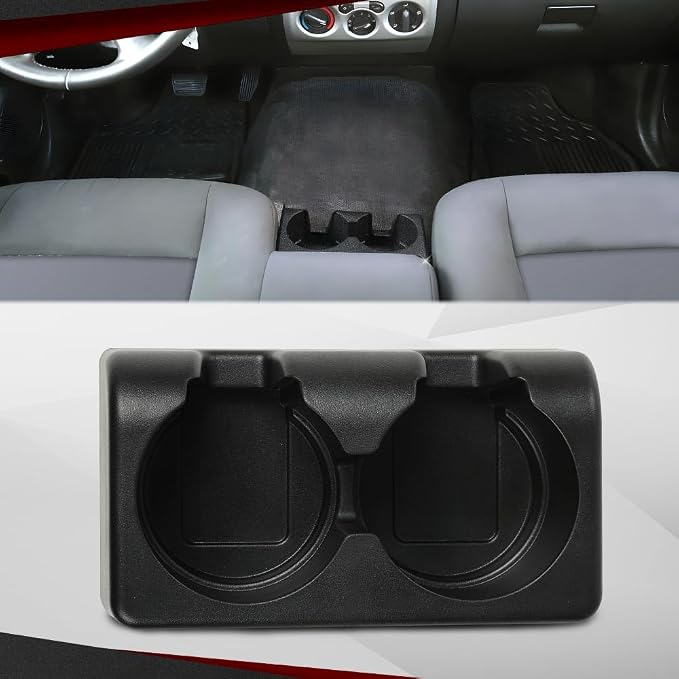 CROSSDESIGN Front Rear Bench Seat Dual Cup Holder Center Console Insert | Compatible with Chevy Colorado/GMC Canyon 2004-2012 19256630 89039574 89039575 19121876