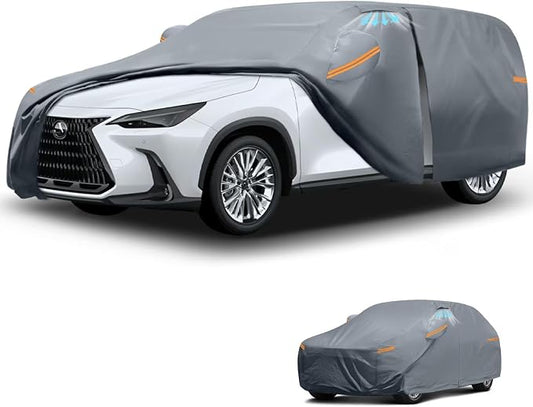 Waterproof Lexus NX300 350 250(2014-2026) Car Cover with Breathable Vents, [Upgrade] Premium Covers with Cotton Liner and Zipper Door, Sun Rain Snow Dust Uv Protection.(Gift with Towel)
