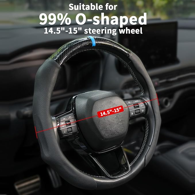 Car Steering Wheel Cover Napa Leather Non Slip Vehicle Steering Wheel Cover