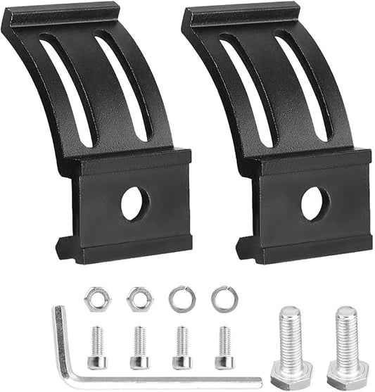 2PCS LED Light Bar Mounting Brackets, Adjustable Side Bracket Kit, Slide Base Bottom Mount Universal for Work Light Bars, LED Pod (902-3)