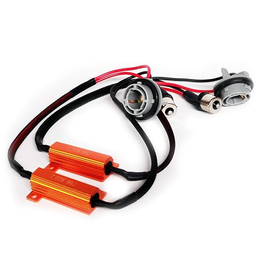 O-NEX BA15s 1156 LED Load Resistor Kit 50W 8ohm Turn Signal Bulb Relay Harness Adapter Anti Flicker Error Decoder Warning Canceller
