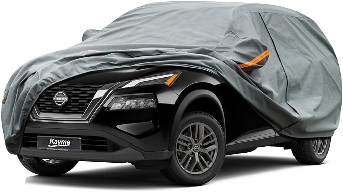 Kayme Heavy Duty SUV Car Cover Custom Fit Nissan Rogue Waterproof All Weather for Automobiles, Full Exterior Covers Sun Rain UV Protection.（Deliver About 3-10 Days）