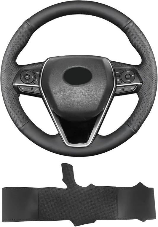 Hand Sewn Steering Wheel Cover for Toyota RAV4/Avalon/Camry/Corolla | Fit for Toyota RAV4 SUV 2019-2024 / Avalon 2019-2022 / Camry 2018-2024 / Corolla 2020-2025
