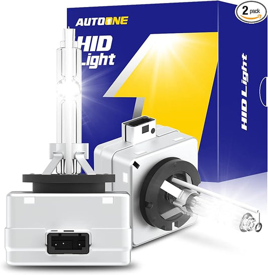 AUTOONE 2026 Upgraded D1S D1R HID Headlight Bulb, 300% Brighter Lightness, 6000K Cool White 66144 66140 85140 85415 Xenon HID Bulbs, 35W D1S Headlight Bulbs Original Replacement, Easy installation