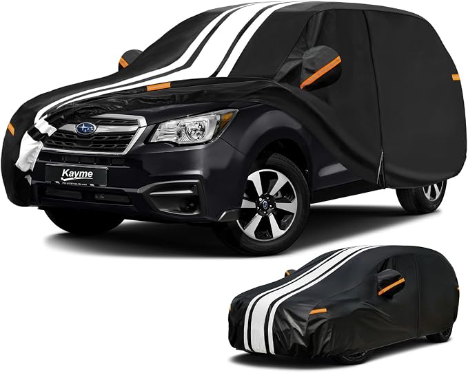 Kayme Heavy Duty Car Cover Custom Fit for Subaru Forester (1997-2026) Waterproof All Weather for Automobiles, Gift with Tape/Towel, Outdoor Full Exterior Cover Rain Snow Sun UV Protection.