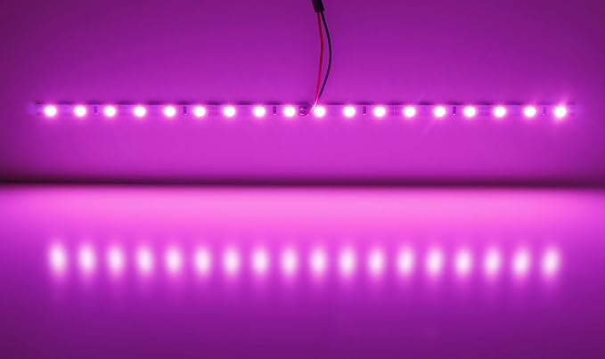 iJDMTOY 18-SMD-5050 LED Strip Light Compatible with Car Trunk Cargo Area or Interior Illumination, Magenta Pink