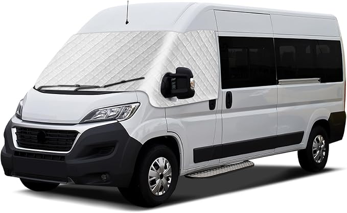 Windshield Sun Shade for 2014-2026 Dodge Ram Promaster, External 5-Layer Reflective Sunshade for 2014-2026 Dodge Ram Promaster